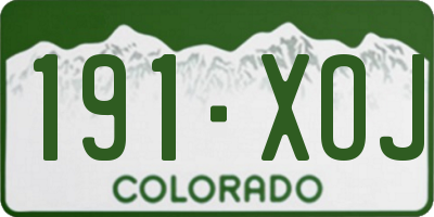 CO license plate 191XOJ
