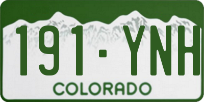 CO license plate 191YNH