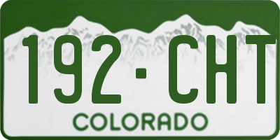 CO license plate 192CHT