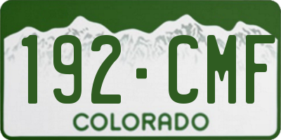CO license plate 192CMF