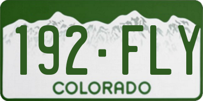 CO license plate 192FLY