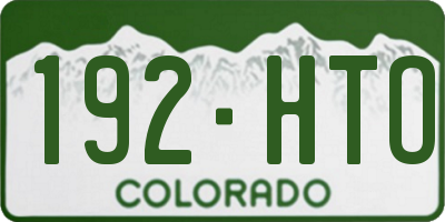 CO license plate 192HTO