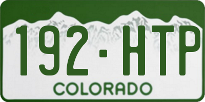 CO license plate 192HTP