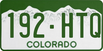 CO license plate 192HTQ