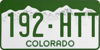 CO license plate 192HTT