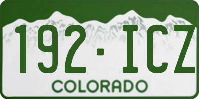 CO license plate 192ICZ