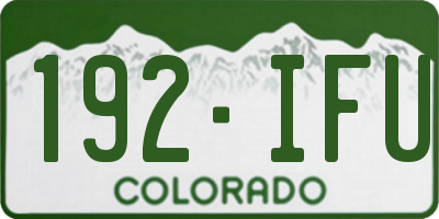 CO license plate 192IFU