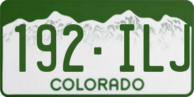 CO license plate 192ILJ