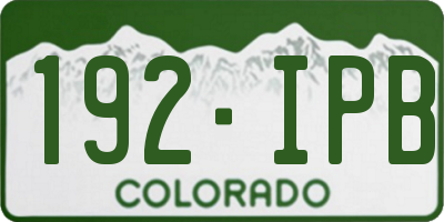 CO license plate 192IPB