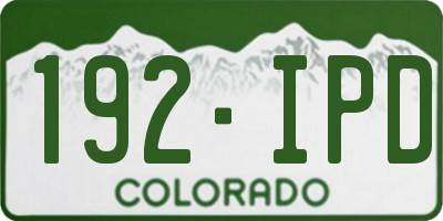 CO license plate 192IPD
