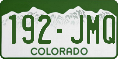 CO license plate 192JMQ