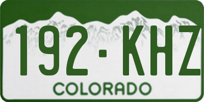 CO license plate 192KHZ
