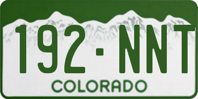 CO license plate 192NNT