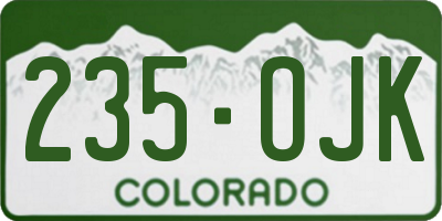 CO license plate 235OJK