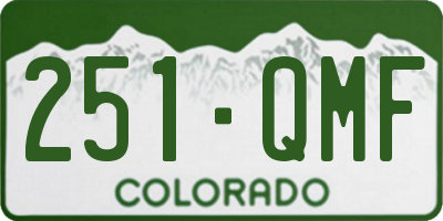 CO license plate 251QMF