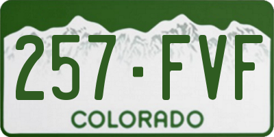 CO license plate 257FVF