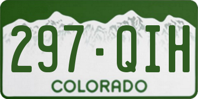 CO license plate 297QIH