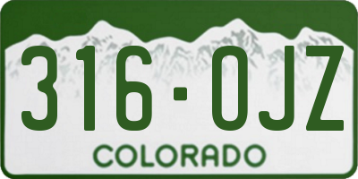 CO license plate 316OJZ