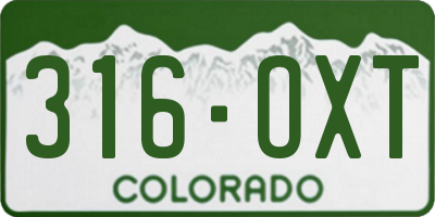 CO license plate 316OXT
