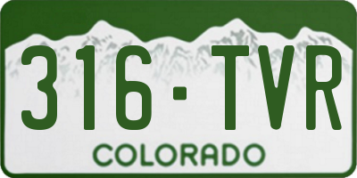 CO license plate 316TVR