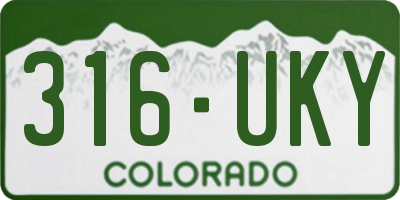 CO license plate 316UKY