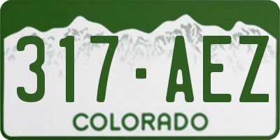 CO license plate 317AEZ