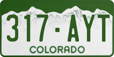 CO license plate 317AYT