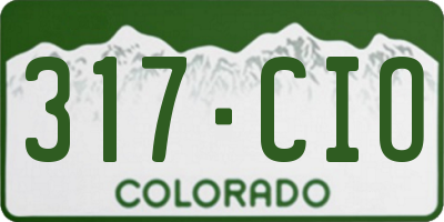 CO license plate 317CIO