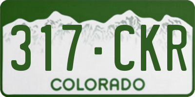 CO license plate 317CKR