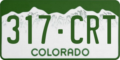 CO license plate 317CRT