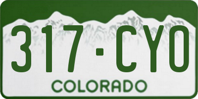 CO license plate 317CYO