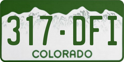 CO license plate 317DFI