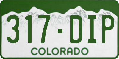 CO license plate 317DIP