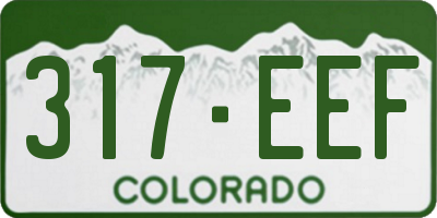 CO license plate 317EEF