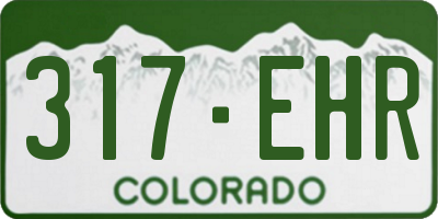 CO license plate 317EHR