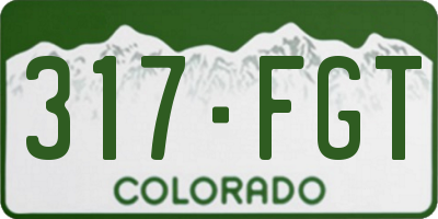 CO license plate 317FGT