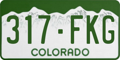 CO license plate 317FKG