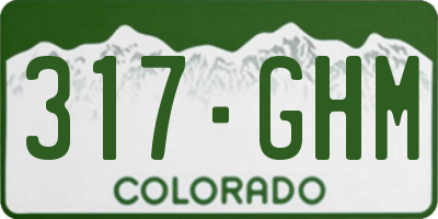 CO license plate 317GHM