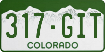 CO license plate 317GIT