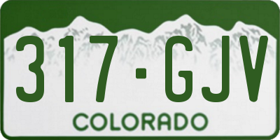 CO license plate 317GJV