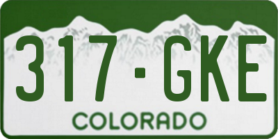 CO license plate 317GKE