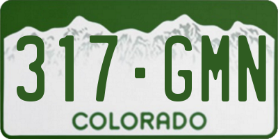 CO license plate 317GMN