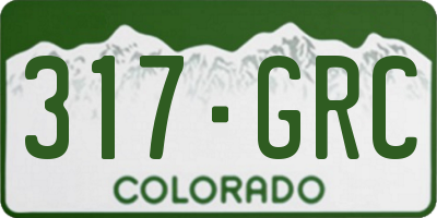 CO license plate 317GRC