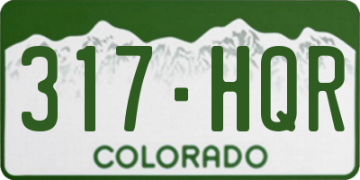CO license plate 317HQR