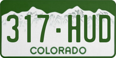CO license plate 317HUD