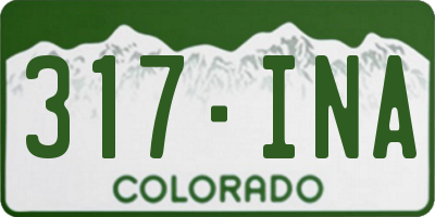 CO license plate 317INA