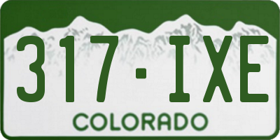 CO license plate 317IXE