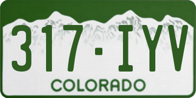 CO license plate 317IYV