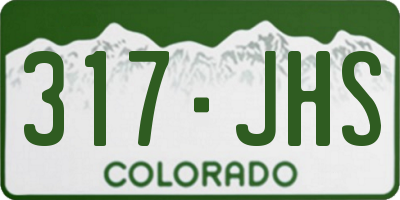 CO license plate 317JHS