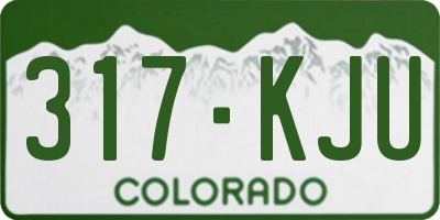 CO license plate 317KJU